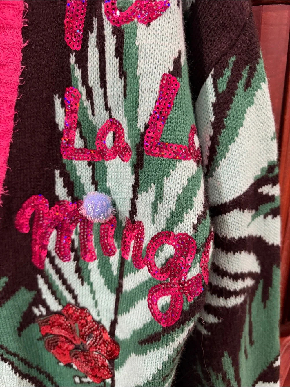 Flamingo Party “Ugly-Sweater” Christmas, Size: Xl - Picture 2 of 5